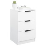 vidaXL Tables de chevet 2 Pièces Blanc 40x36x65 cm