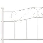 vidaXL Cadre de lit Blanc Métal 140 x 200 cm