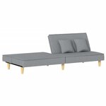 vidaXL Canapé-lit à gris clair tissu