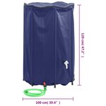 vidaXL Réservoir d'eau avec robinet pliable 1000 L PVC