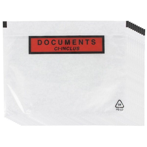 15 pochettes d'expédition autocollantes A5 transparentes