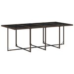vidaXL Ensemble à manger de jardin avec coussins 13 Pièces marron rotin