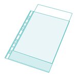 Sachet de 10 pochettes perforées polypropylène grainé format écolier 17x22cm EXACOMPTA