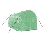 vidaXL Serre avec cadre en acier vert 8 m² 4x2x2 m