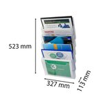 Trieur Mural Modulable Horizontal 6 Compartiments A4 - Cristal - Exacompta