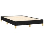 vidaXL Sommier à lattes de lit avec matelas noir 120x190 cm tissu