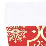 vidaXL Jupe de sapin de Noël de luxe avec chaussette Rouge 150cm Tissu