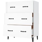 vidaXL Buffet Blanc brillant 69 5x34x90 cm Bois d'ingénierie