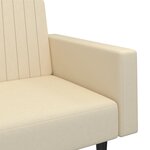 vidaXL Canapé-lit à 2 places crème velours