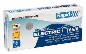 Agrafes Electric Super Strong 65/6 galvanisé en boite de 5000 RAPID