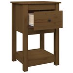 vidaXL Tables de chevet 2 Pièces Marron miel 40x35x61 5 cm Pin solide