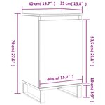 vidaXL Buffets 2 Pièces gris béton 40x35x70 cm bois d'ingénierie