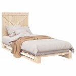 vidaXL Cadre de lit avec tête de lit 90x200 cm bois de pin massif