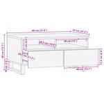 vidaXL Table basse 80x54x40 cm en bois massif