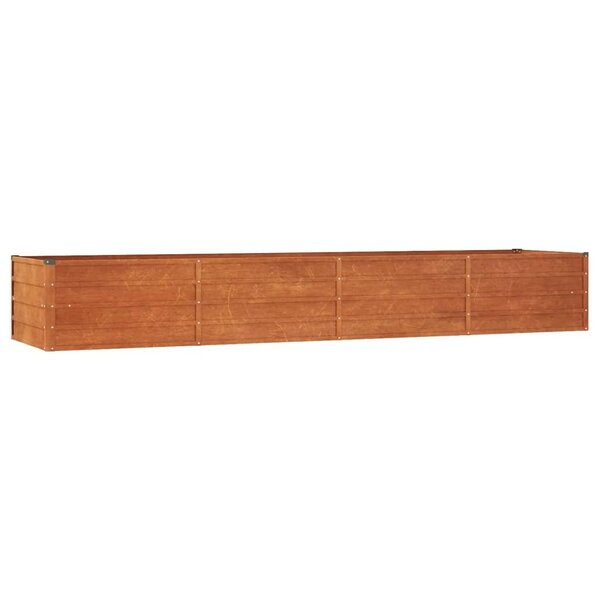 vidaXL Lit surélevé de jardin rouillé 320x80x45 cm acier corten