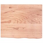 vidaXL Étagère murale marron clair bois chêne massif traité