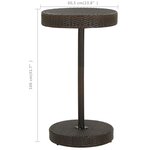 vidaXL Ensemble de bar de jardin 3Pièces coussins Résine tressée Marron