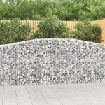 vidaXL Paniers à gabions arqués 8 Pièces 400x50x100/120 cm Fer galvanisé