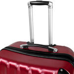 Tectake set de 3 valises trolley rigides - abs - rouge