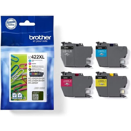 Pack 4 cartouches lc422xlval ncmj brother