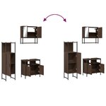 vidaXL Ensemble de meubles de salle de bain 3 Pièces Chêne marron