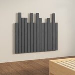 vidaXL Tête de lit murale Gris 95 5x3x80 cm Bois massif de pin