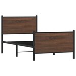 vidaXL Cadre de lit métal avec tête de lit et pied de lit 75x190 cm