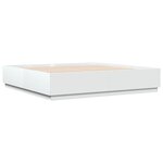 vidaXL Cadre de lit avec lumières LED blanc 180x200 cm bois ingénierie