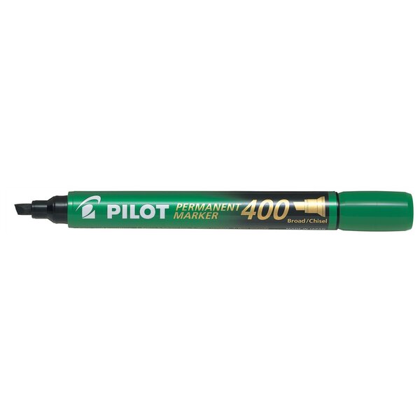 Marqueur Permanent SCA 400 Pointe Biseau Large Vert x 12 PILOT
