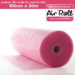 Lot de 6 rouleaux de film bulle d'air largeur 100cm x longueur 50m  - gamme air'roll antistatique