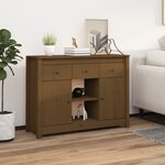 vidaXL Buffet Marron miel 100x35x74 5 cm Bois massif de pin
