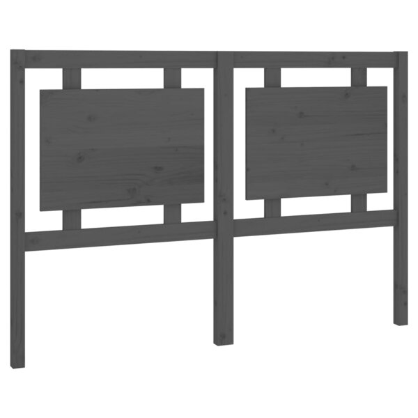 vidaXL Tête de lit Gris 145 5x4x100 cm Bois massif de pin