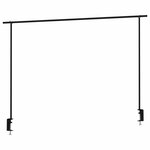 ProGarden Tige de table décorative avec pince de table Métal Noir