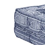Vidaxl pouf modulaire à 2 places indigo tissu