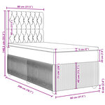 vidaXL Sommier à lattes de lit et matelas Rose 80x200 cm Velours