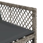 vidaXL Ensemble à manger de jardin 11Pièces avec coussins gris poly rotin