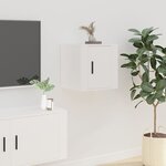 vidaXL Meuble TV mural Blanc 40x34 5x40 cm