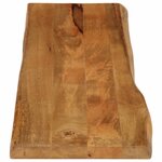 vidaXL Dessus de table 180x40x3 8 cm bord vivant bois massif manguier