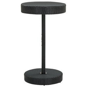 vidaXL Table de jardin Noir 60 5x106 cm Résine tressée
