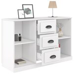 vidaXL Buffet blanc brillant 104 5x35 5x67 5 cm bois d'ingénierie