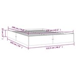 vidaXL Cadre de lit bois massif 120x190 cm petit double