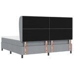 Lit à ressort vidaXL avec matelas - Gris clair  200x200 cm  Tissu