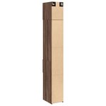 vidaXL Armoire de rangement mince chêne marron 30x42 5x225 cm