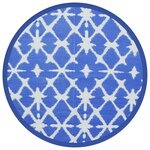 vidaXL Tapis d'extérieur bleu et blanc Ø200 cm PP