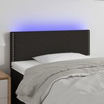 vidaXL Tête de lit à LED Noir 100x5x78/88 cm Tissu