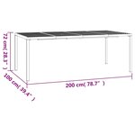 vidaXL Table de jardin anthracite 200x100x72 cm acier