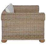 vidaXL Fauteuil avec coussins Rotin naturel