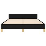 vidaXL Cadre de lit avec tête de lit Noir 140x200 cm Tissu