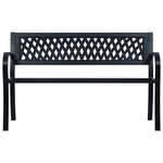 vidaXL Banc de jardin Noir 120 cm Acier