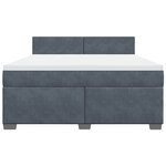 vidaXL Sommier à lattes de lit et matelas Gris foncé 180x200cm Velours